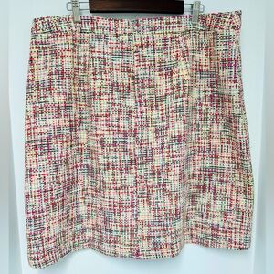 Ann Taylor pink tweed skirt size 18 tall in excellent condition